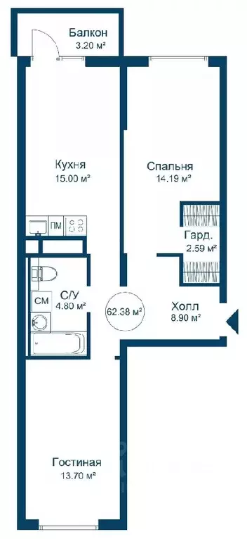 2-к кв. Тверская область, Конаковский муниципальный округ, ... - Фото 0