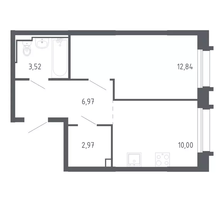 1-комнатная квартира: Владивосток, Ленинский район, жилой комплекс ... - Фото 1