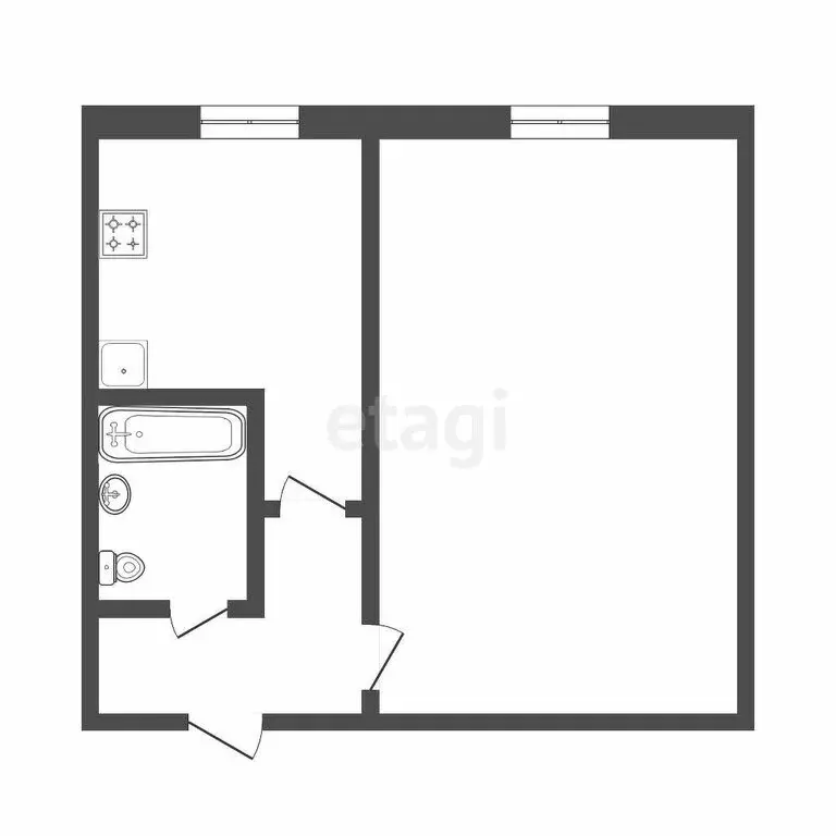 1-комнатная квартира: Тюмень, Пышминская улица, 3А (30 м) - Фото 1