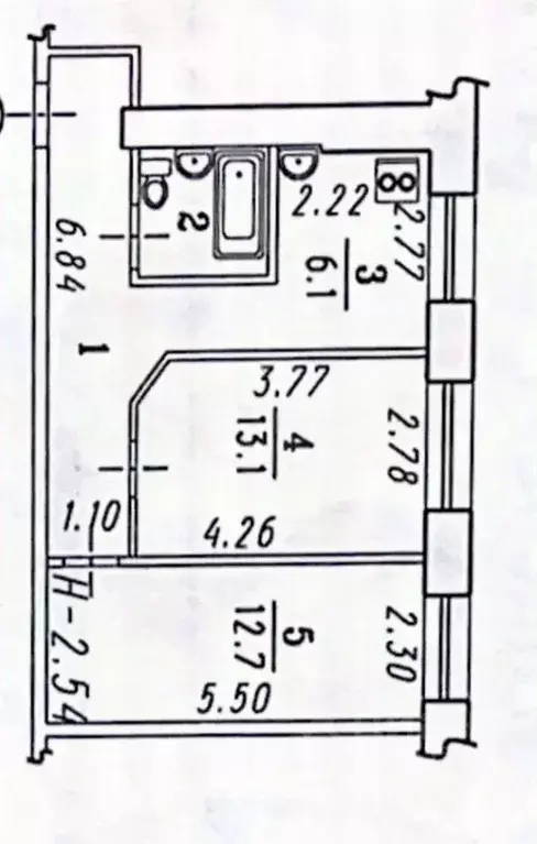 2-к кв. Омская область, Омск ул. 27-я Северная, 1А (43.0 м) - Фото 2