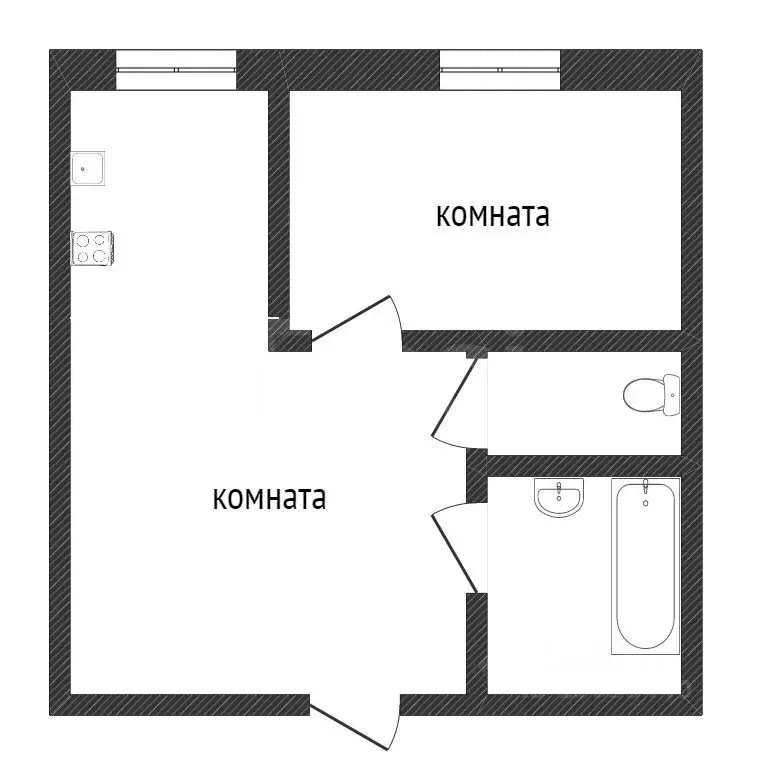 1-к кв. Тюменская область, Тюмень ул. Беляева, 23/2 (23.0 м) - Фото 1