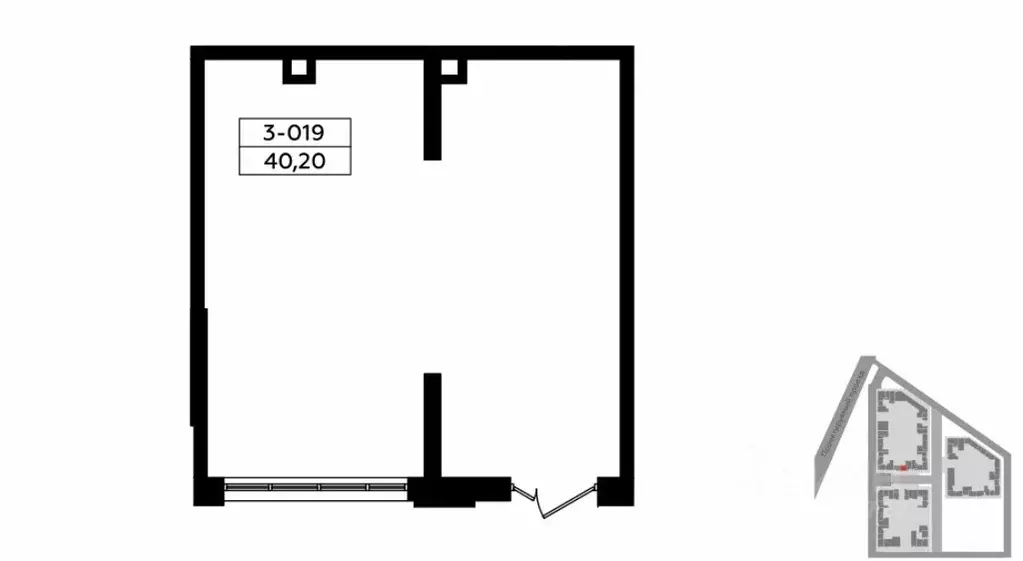 Торговая площадь в Москва № 160 кв-л, 1Вк4 (40 м) - Фото 1