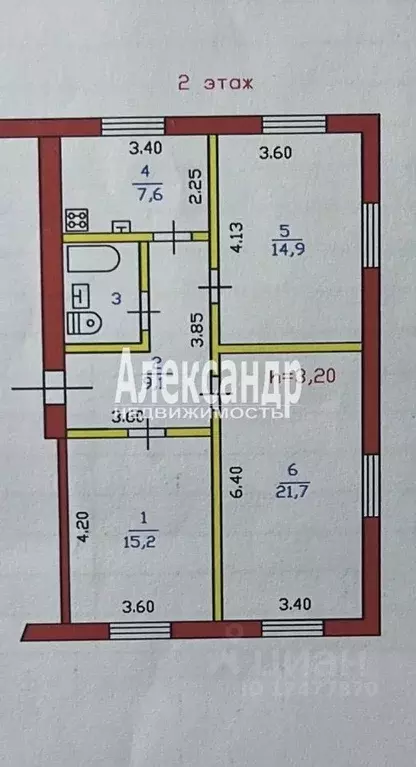 3-к кв. Ленинградская область, Выборг ул. Большая Гвардейская, 1 (73.0 ... - Фото 2