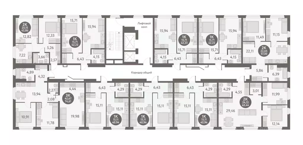 1-к кв. Новосибирская область, Новосибирск ул. Титова, 253/9 (42.23 м) - Фото 1