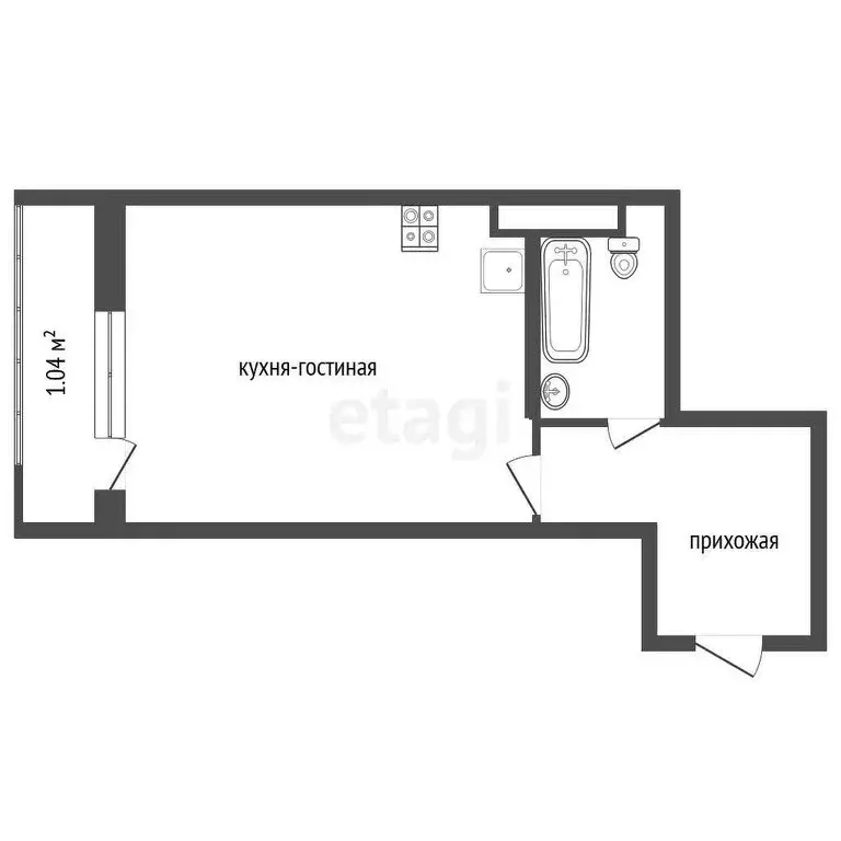 Квартира-студия: Якутск, улица Фёдора Попова, 2/3 (30.7 м) - Фото 0