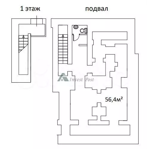 Склад, студия, 56.4 кв. м - Фото 0