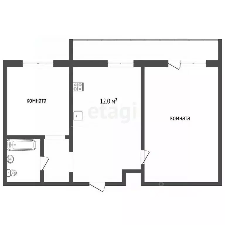 2-к кв. Саратовская область, Саратов ул. Большая Горная, 215 (49.7 м) - Фото 1