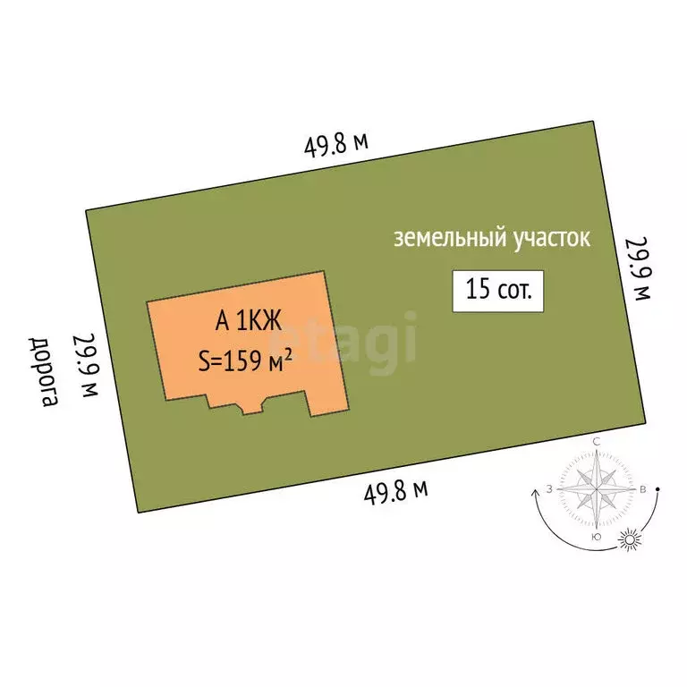 Дом в село Чикча, улица Диляры Тумашевой (159 м) - Фото 1