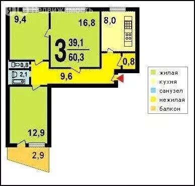 3-комнатная квартира: Москва, улица Маршала Захарова, 17к2с2 (60 м) - Фото 1