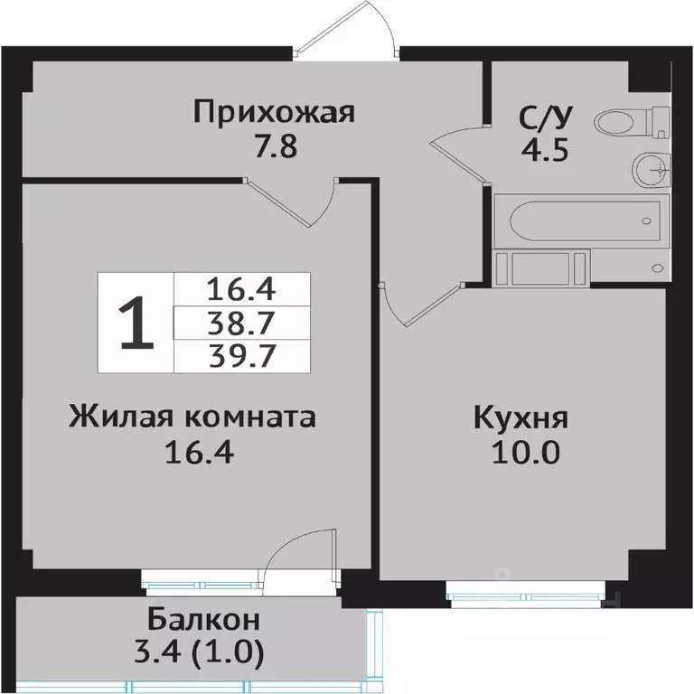 1-к кв. Ленинградская область, Всеволожск ул. Севастопольская, 2к1 ... - Фото 0