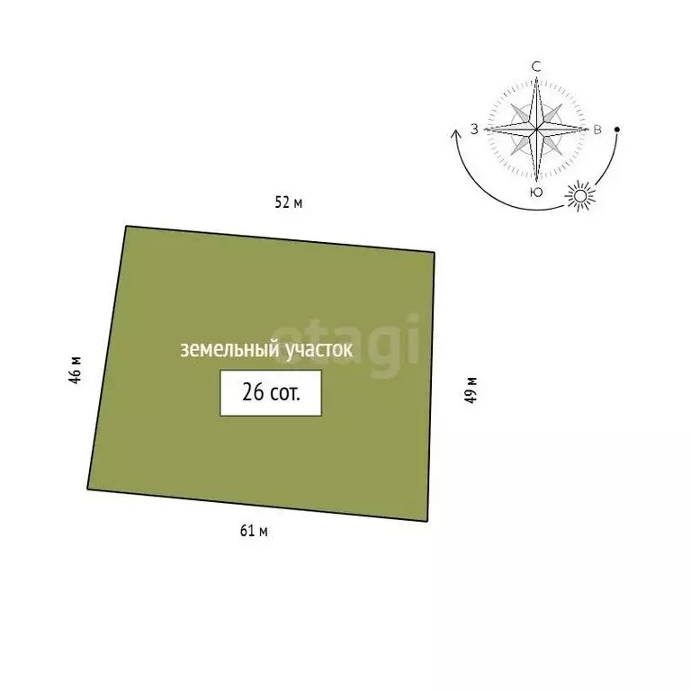 Участок в посёлок Минино, Вокзальная улица (26 м) - Фото 1