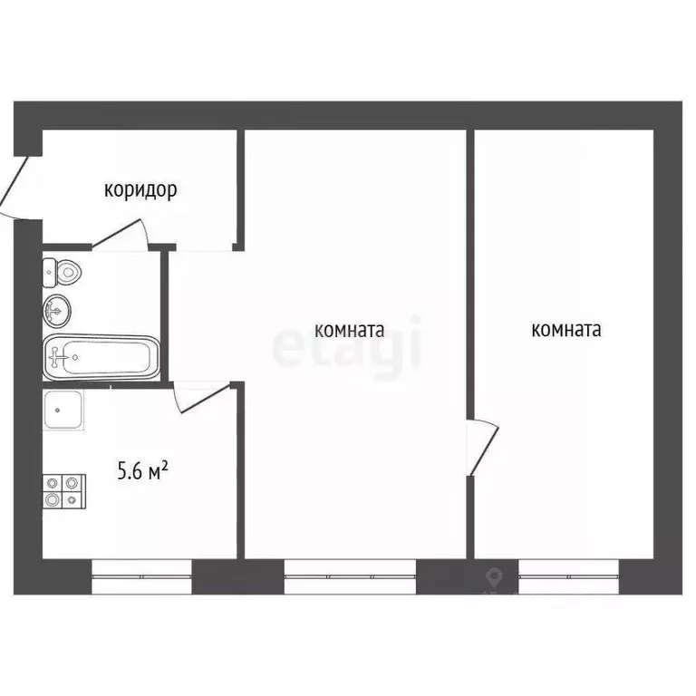 2-к кв. Пермский край, Пермь ул. Чайковского, 27 (44.6 м) - Фото 2