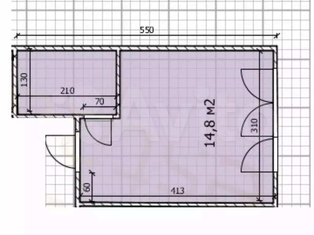 Квартира-студия, 14,8 м, 1/1 эт. - Фото 0