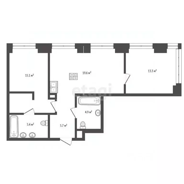 3-к кв. Москва Северный ао, Соул жилой комплекс, к6 (65.5 м) - Фото 2