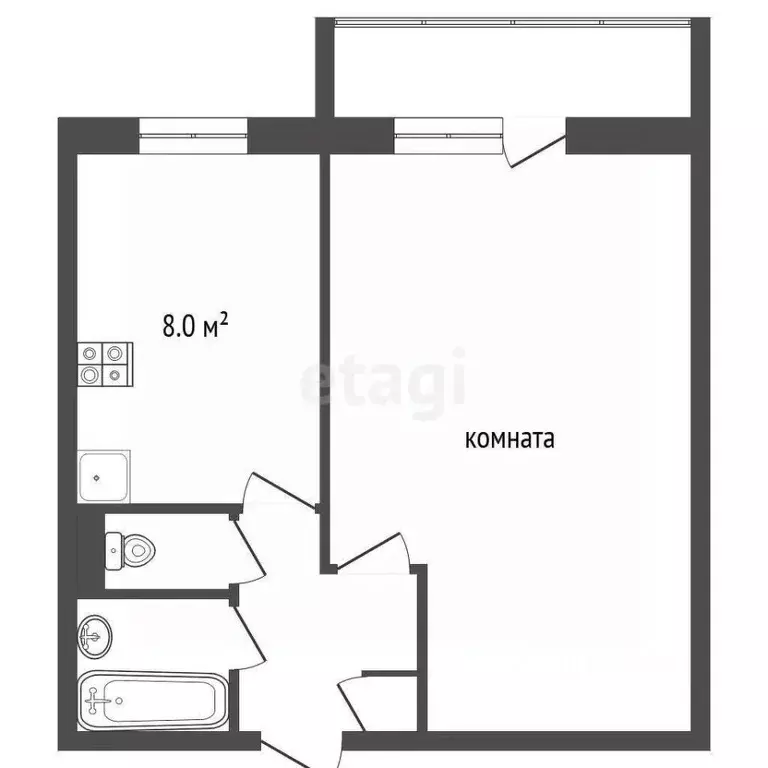 2-к кв. Крым, Феодосия ш. Симферопольское, 39В (48.5 м) - Фото 2