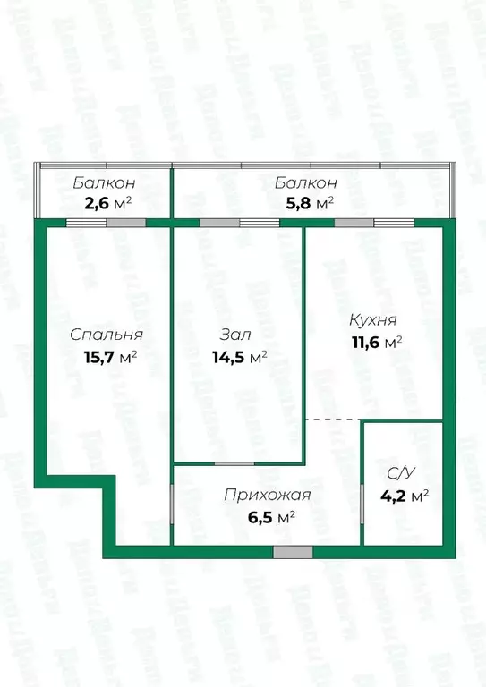 2-к кв. Кировская область, Киров ул. Анжелия Михеева, 18А (54.4 м) - Фото 0