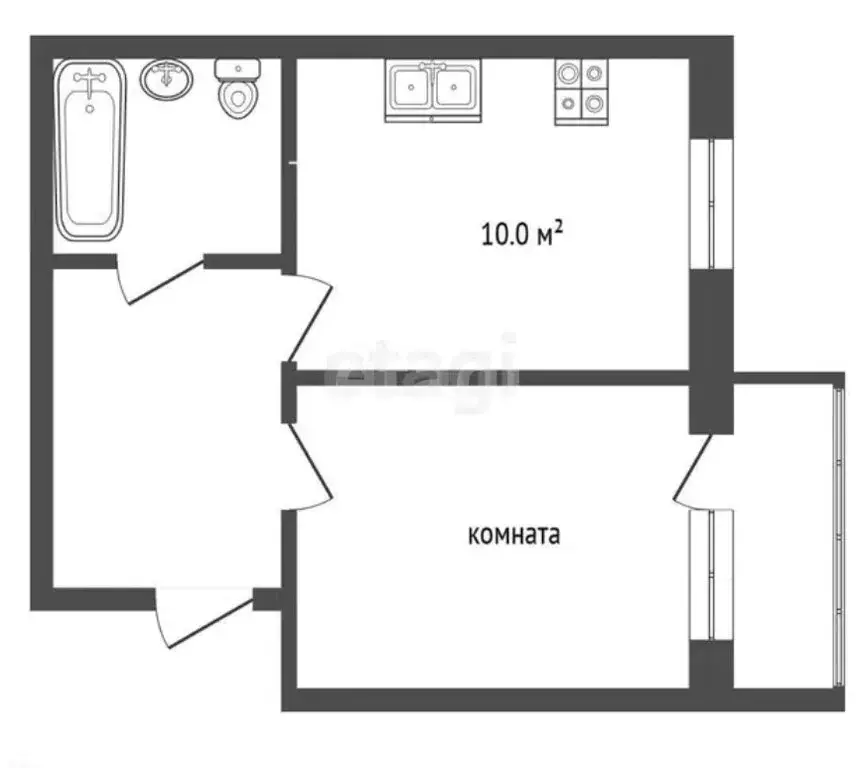 1-комнатная квартира: Новоалтайск, улица Анатолия, 92 (40.1 м) - Фото 1