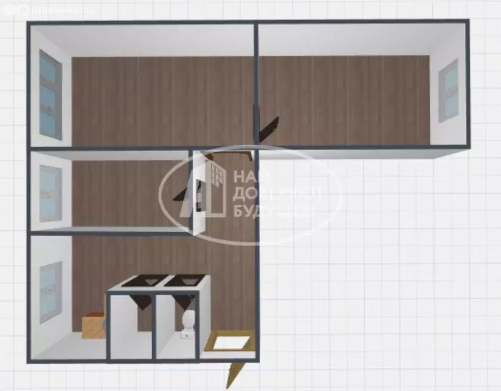 2-комнатная квартира: Кудымкар, улица Лихачёва, 53 (43.6 м) - Фото 1