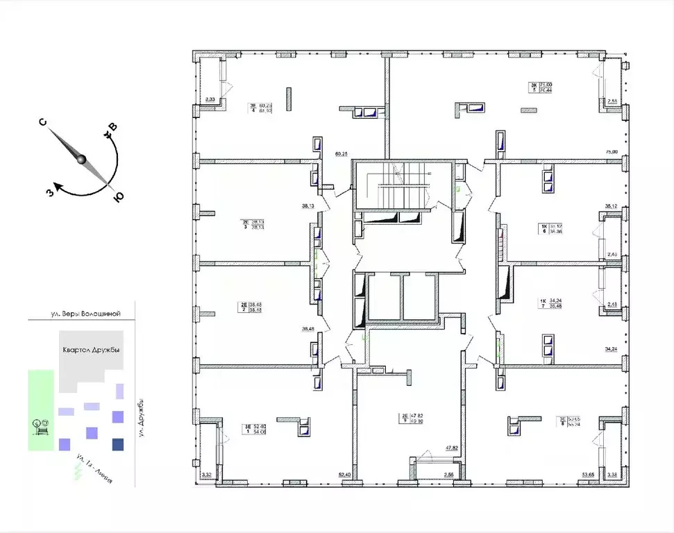 2-к кв. Кемеровская область, Кемерово ул. Дружбы, 11 (47.82 м) - Фото 2