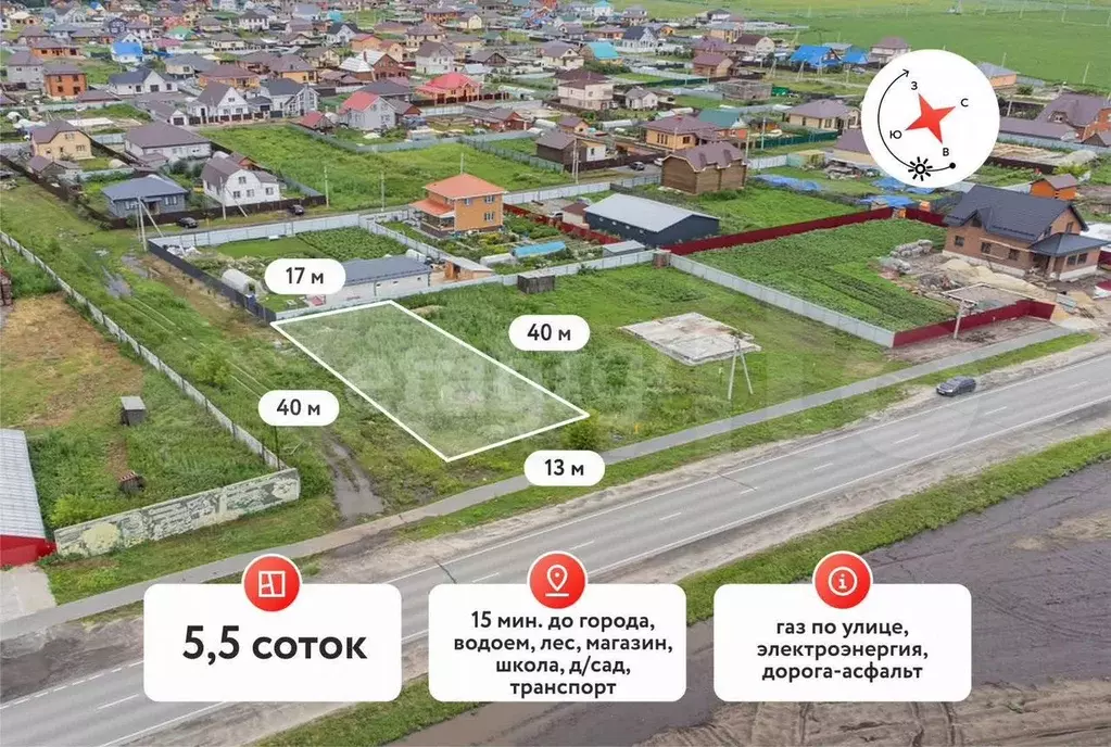 Участок 5,5 сот. (СНТ, ДНП) - Фото 0