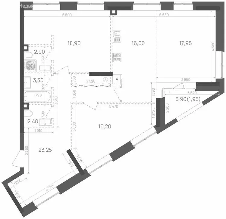2-комнатная квартира: Казань, Краснококшайская улица, 60 (102.85 м) - Фото 0