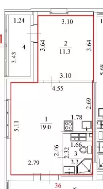Продаётся 1-к квартира, 36 м - Фото 0