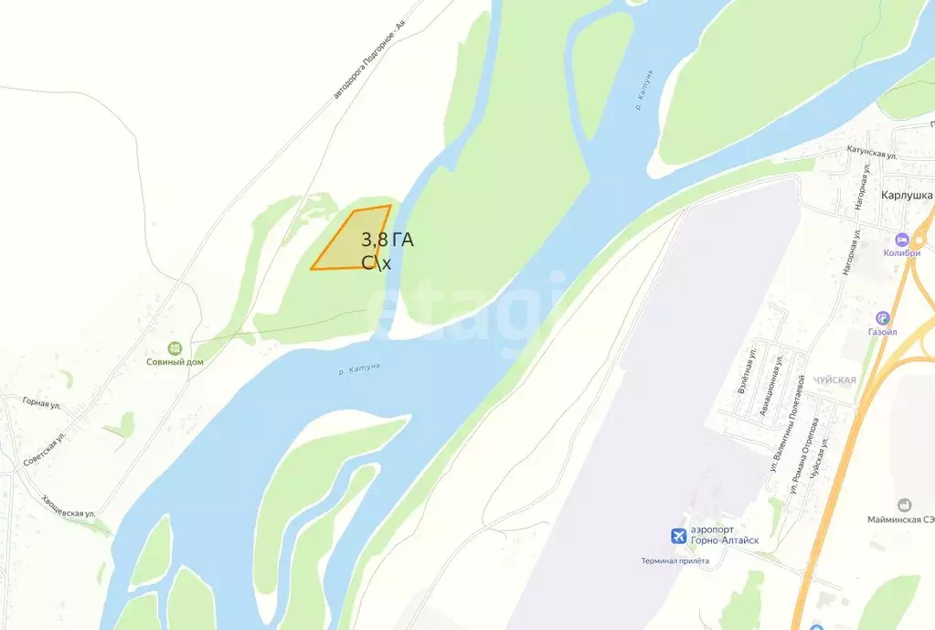 Участок в Алтайский край, Алтайский район, Айский сельсовет, с. Ая  ... - Фото 1