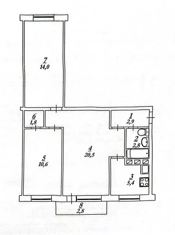 3-комнатная квартира: Саратовская область, муниципальное образование ... - Фото 2