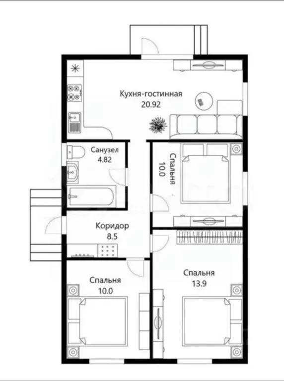 Дом в Краснодарский край, Динской район, Южно-Кубанское с/пос, пос. ... - Фото 2