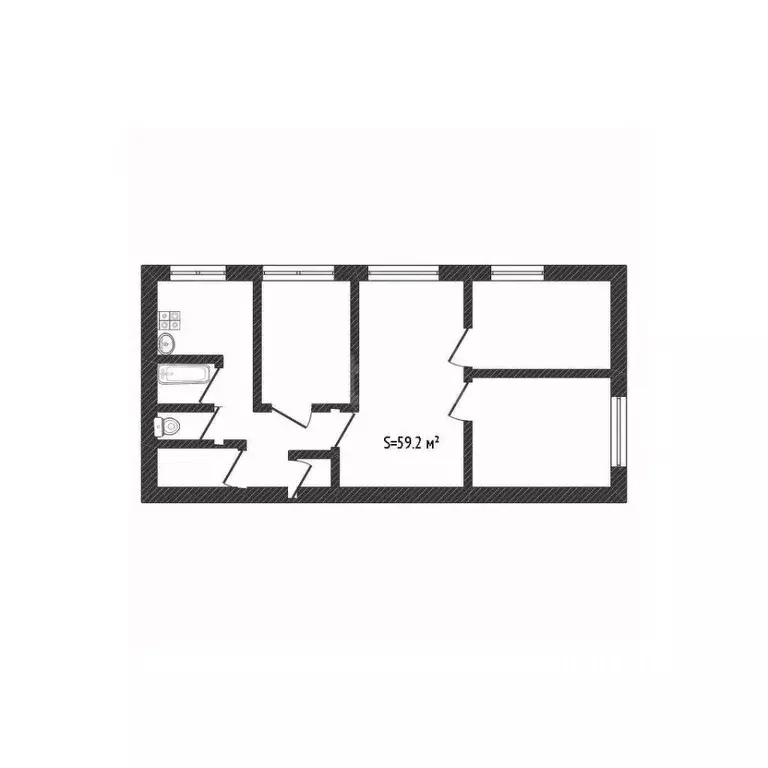 4-к кв. Алтайский край, Бийск ул. Ильи Мухачева, 107 (60.0 м) - Фото 2