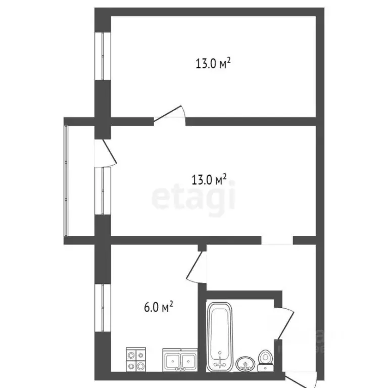 2-к кв. Москва Криворожская ул., 19 (43.0 м) - Фото 0