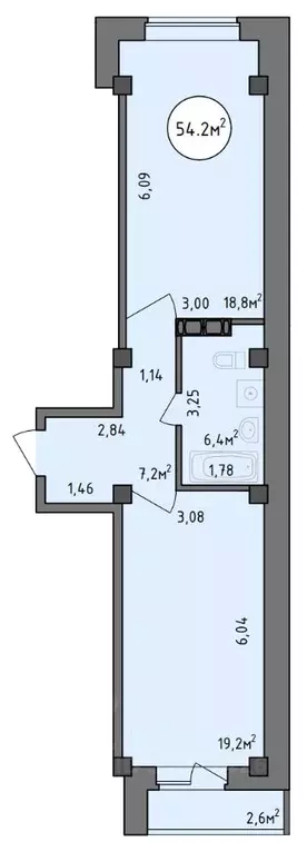 1-к кв. Хакасия, Абакан Советская ул., 123 (54.2 м) - Фото 1