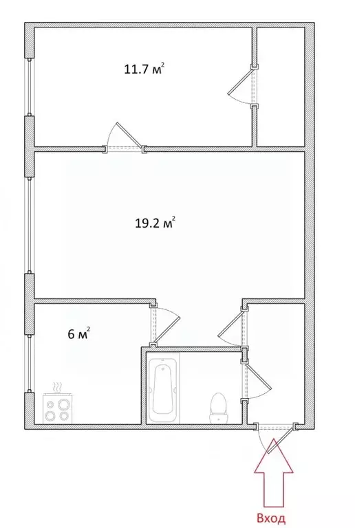 2-к кв. Челябинская область, Челябинск Кыштымская ул., 17 (45.0 м) - Фото 1