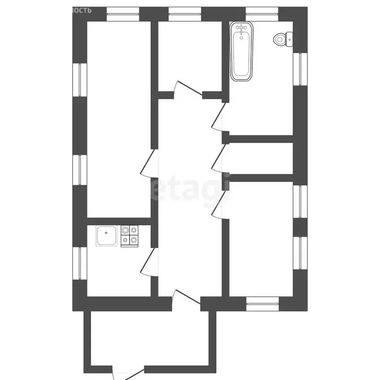 Дом в Мыски, Таёжная улица (90 м) - Фото 0