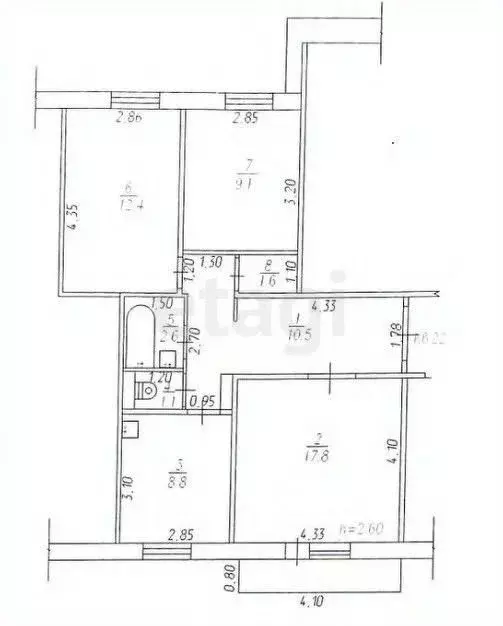 3-к кв. Кемеровская область, Полысаево г. Ленинск-Кузнецкий ... - Фото 2