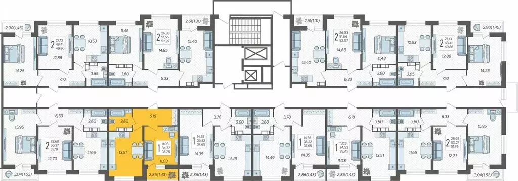 1-комнатная квартира: Краснодар, жилой комплекс Смородина (35.75 м) - Фото 1