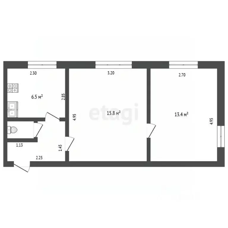 2-к кв. Орловская область, Орел ул. Куйбышева, 2 (40.0 м) - Фото 2
