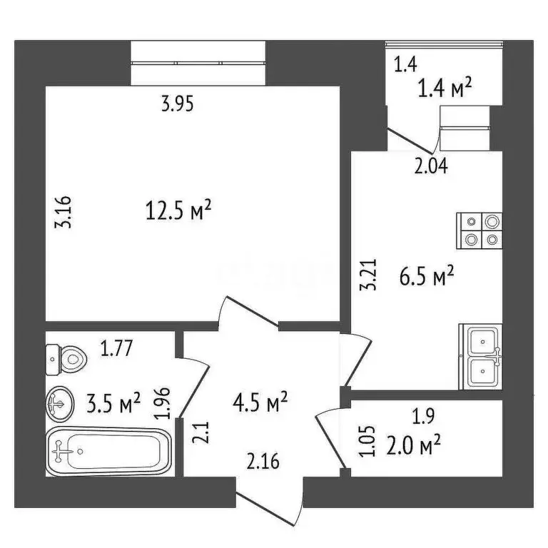 1-комнатная квартира: Стерлитамак, микрорайон Михайловский, улица ... - Фото 1