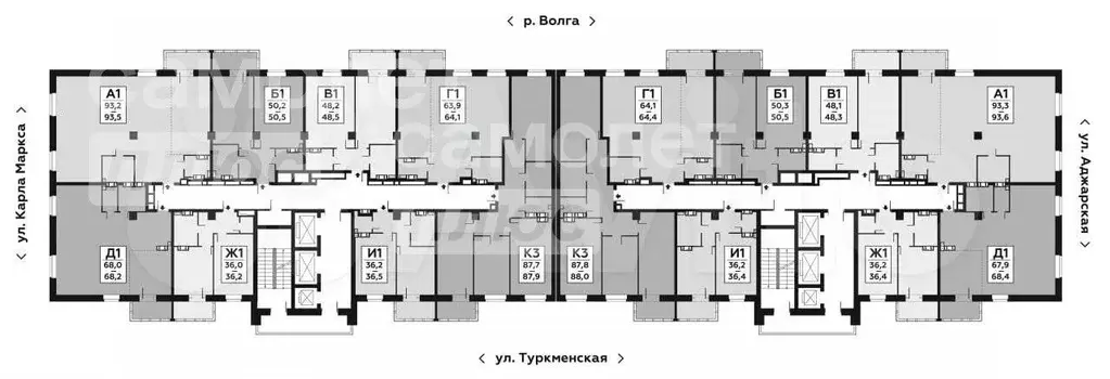 1-к. квартира, 50,2 м, 10/20 эт. - Фото 0