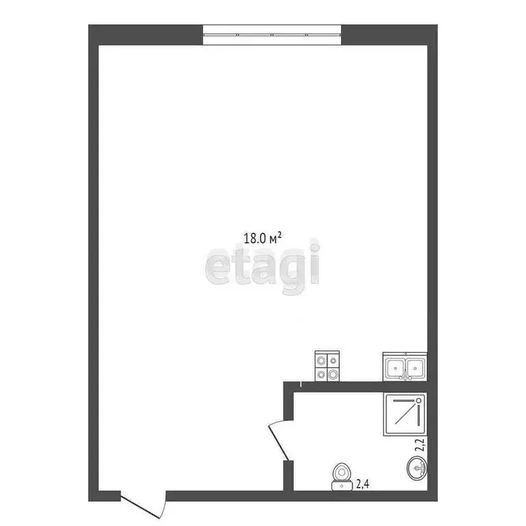 Квартира-студия: посёлок Переславское, Озёрная улица, 12 (18 м) - Фото 1