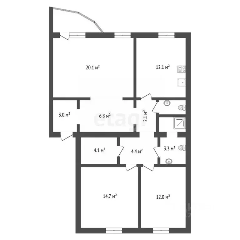 3-к кв. Воронежская область, Воронеж ул. Софьи Перовской, 48 (85.8 м) - Фото 1