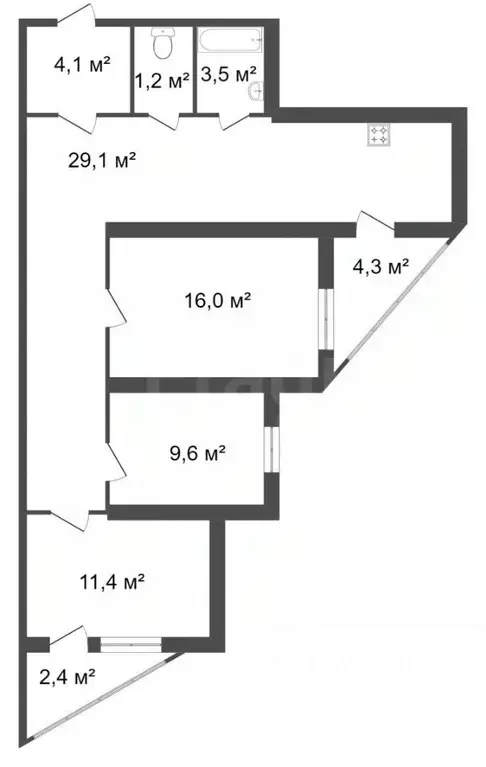 3-к кв. Башкортостан, Уфа ул. Мубарякова, 2/5 (75.7 м) - Фото 1