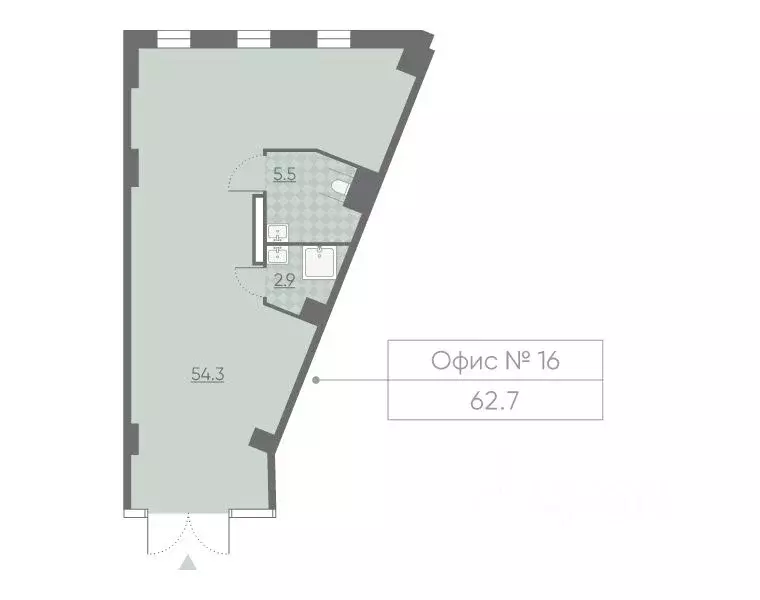 Помещение свободного назначения в Москва Марк жилой комплекс, к3 (63 ... - Фото 1