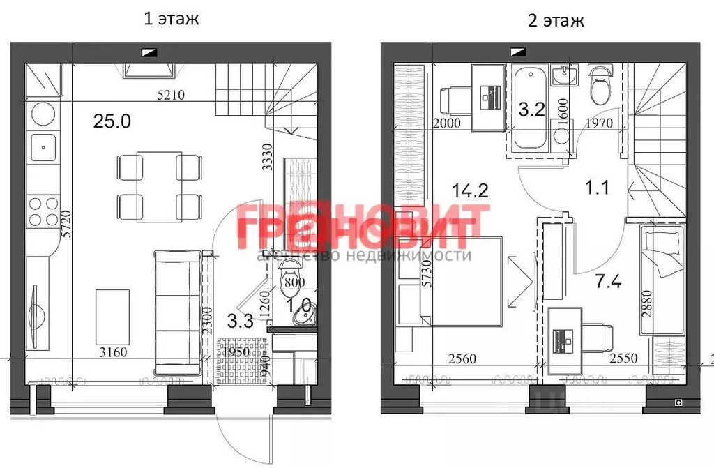 Квартира, 3 комнаты, 54 м - Фото 0