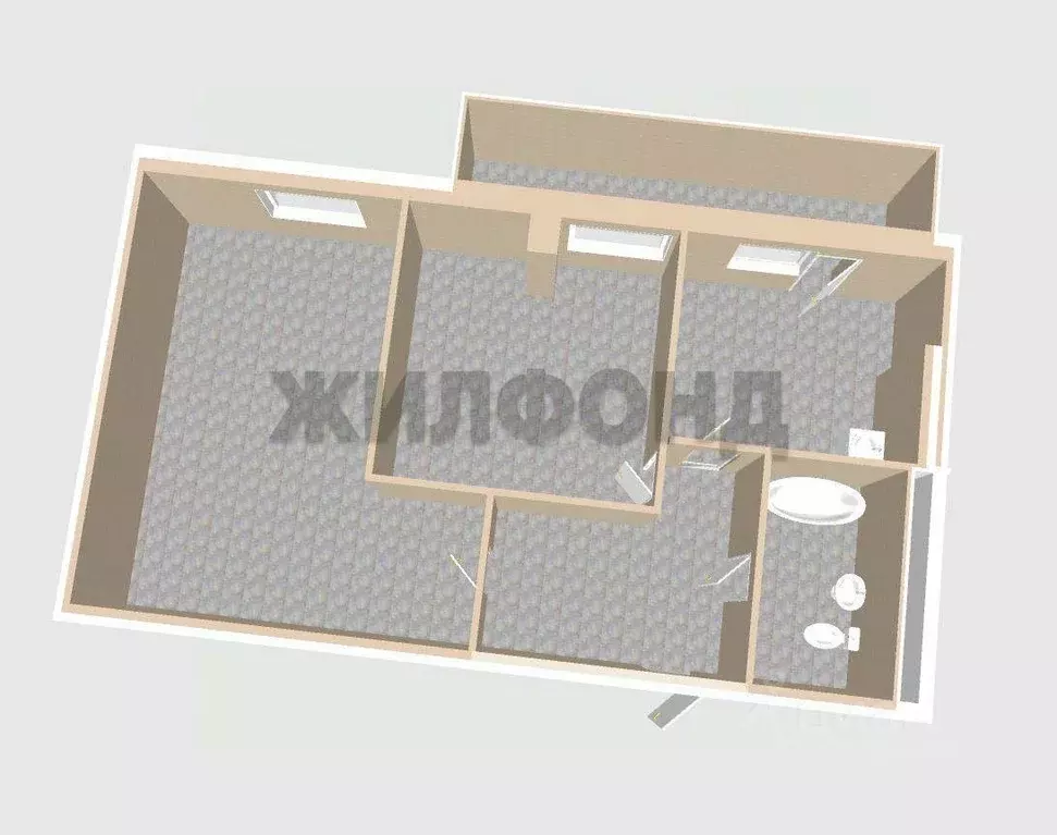 2-к кв. Белгородская область, Белгород ул. Толстого, 55 (66.6 м) - Фото 1