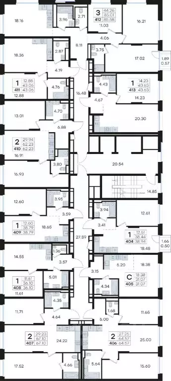 2-к кв. Нижегородская область, Нижний Новгород Глоракс Премиум Гребной ... - Фото 2
