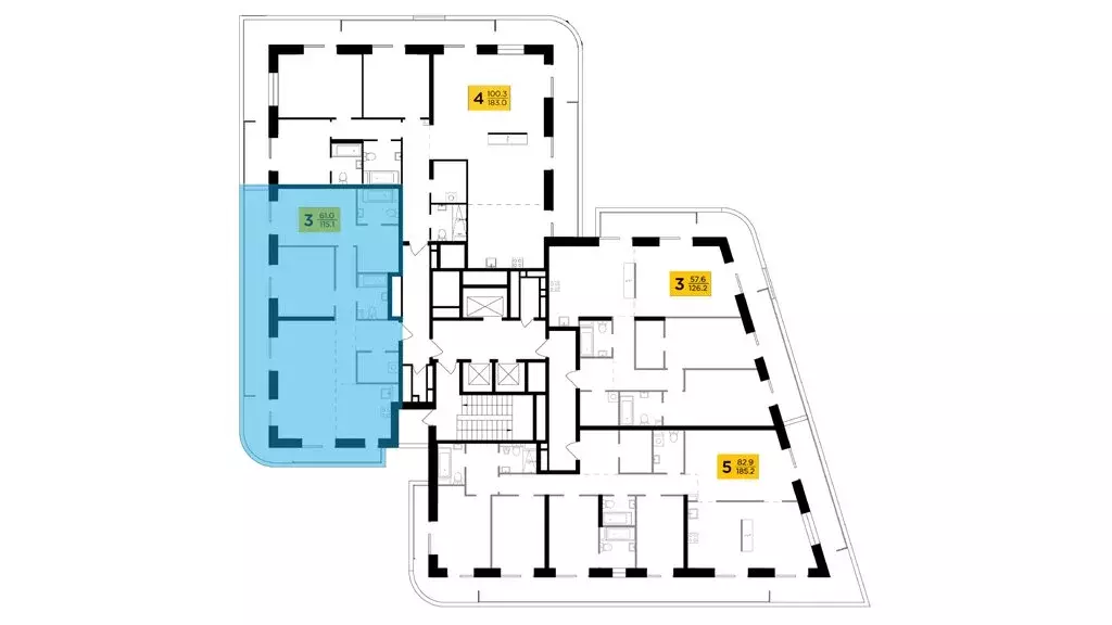 3-комнатная квартира: Москва, улица Эдуарда Стрельцова, 2к1 (115.6 м) - Фото 1