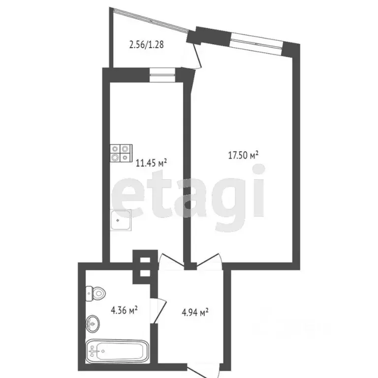 1-к кв. Ростовская область, Ростов-на-Дону Красноармейская ул., ... - Фото 2