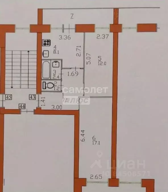 2-к кв. Калужская область, Бабынинский муниципальный округ, Воротынск ... - Фото 2