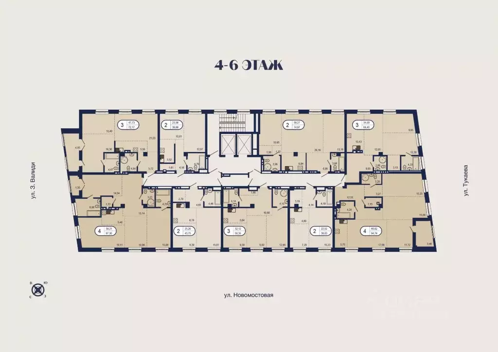 3-к кв. Башкортостан, Уфа Новомостовая ул., 4А (64.4 м) - Фото 1
